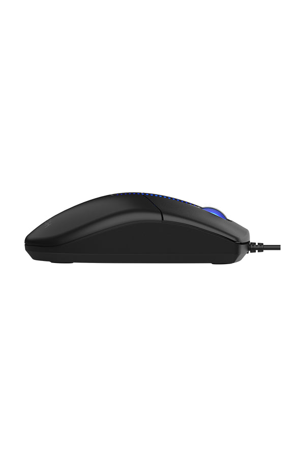 A4Tech - A4Tech N-530S Black Full-Size Illuminate Silent Wired Optical Mouse - black