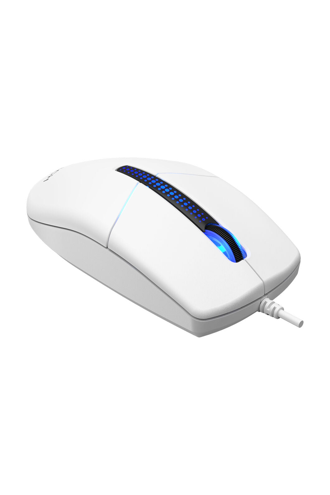 A4Tech - A4Tech N-530S White Full-Size Illuminate Silent Wired Optical Mouse - white