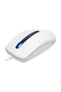 A4Tech - A4Tech N-530S White Full-Size Illuminate Silent Wired Optical Mouse - white