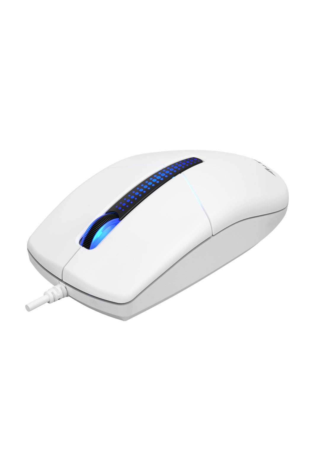 A4Tech - A4Tech N-530S White Full-Size Illuminate Silent Wired Optical Mouse - white
