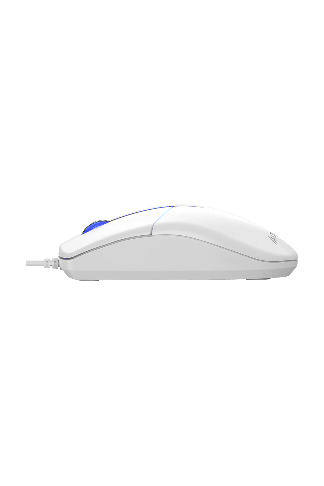 A4Tech - A4Tech N-530S White Full-Size Illuminate Silent Wired Optical Mouse - white