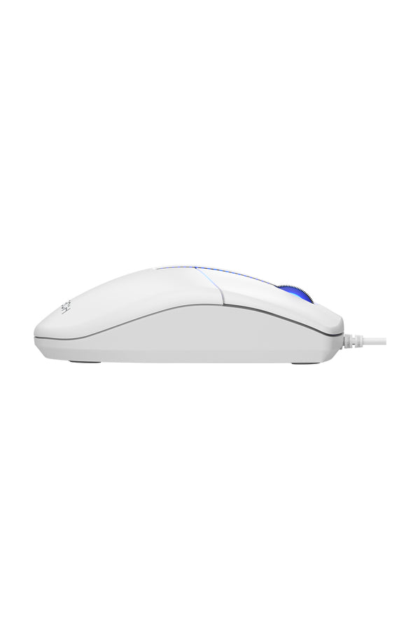 A4Tech - A4Tech N-530S White Full-Size Illuminate Silent Wired Optical Mouse - white