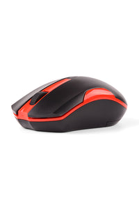 A4Tech - A4Tech G3-200 Black Red Compact Energy Saving Wireless Mouse - black-red