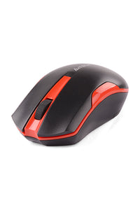 A4Tech - A4Tech G3-200 Black Red Compact Energy Saving Wireless Mouse - black-red