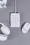 A4Tech - A4Tech FK13P White Ultra-Slim 18-Key Spill-Resistant USB Numeric Keypad - white