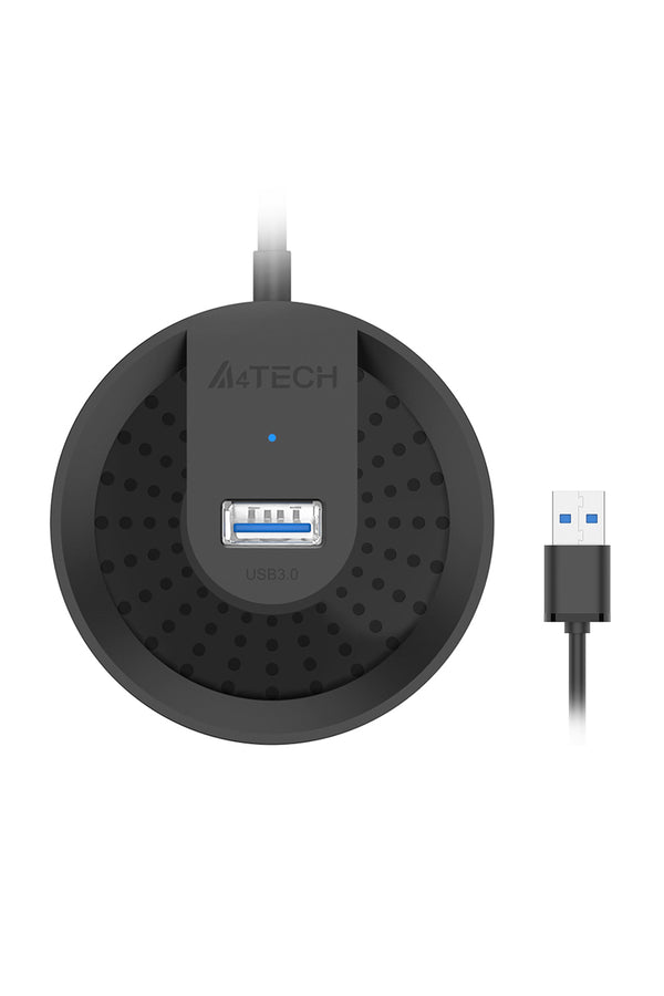 A4Tech - A4Tech HUB-30 Black 4-Port USB 3.0 High-Speed Charging Hub - black
