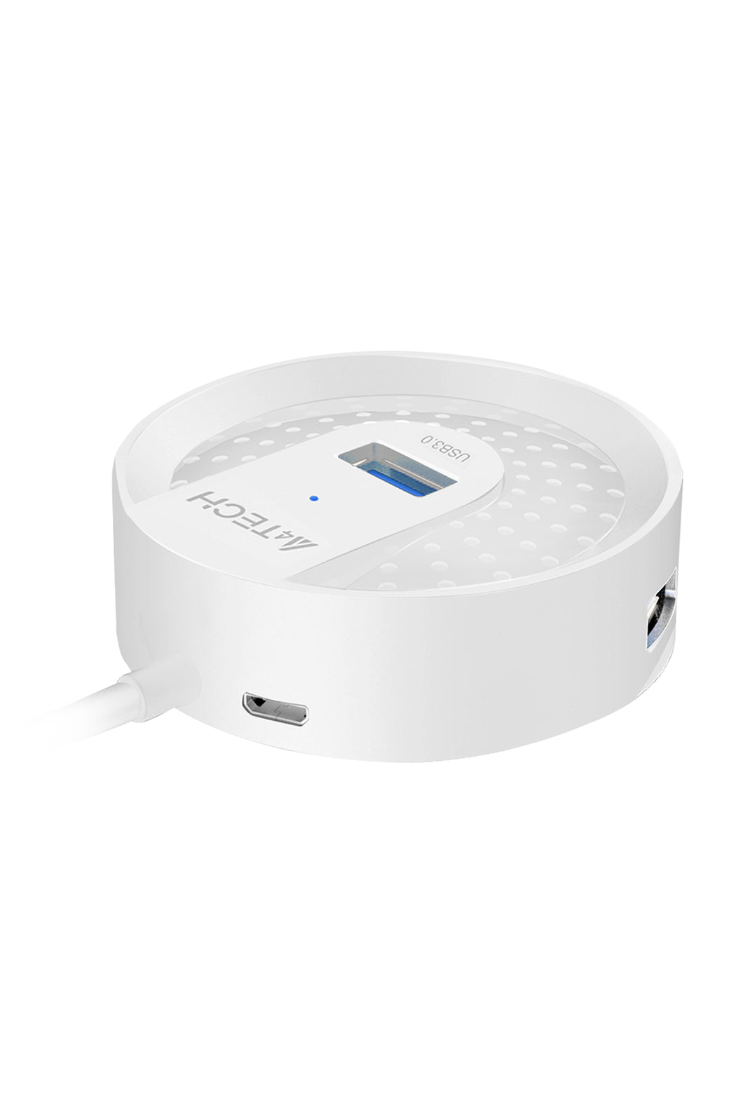 A4Tech - A4Tech HUB-30 White 4-Port USB 3.0 High-Speed Charging Hub - white