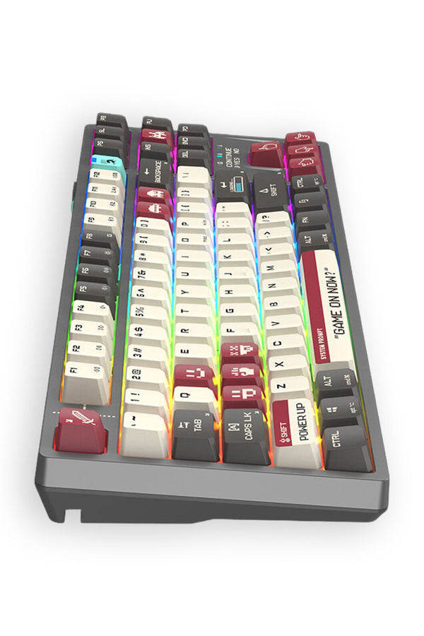 BLOODY - Bloody WS87 Pixels Red TKL Dual Core Wireless Mechanical Keyboard - pixels-red