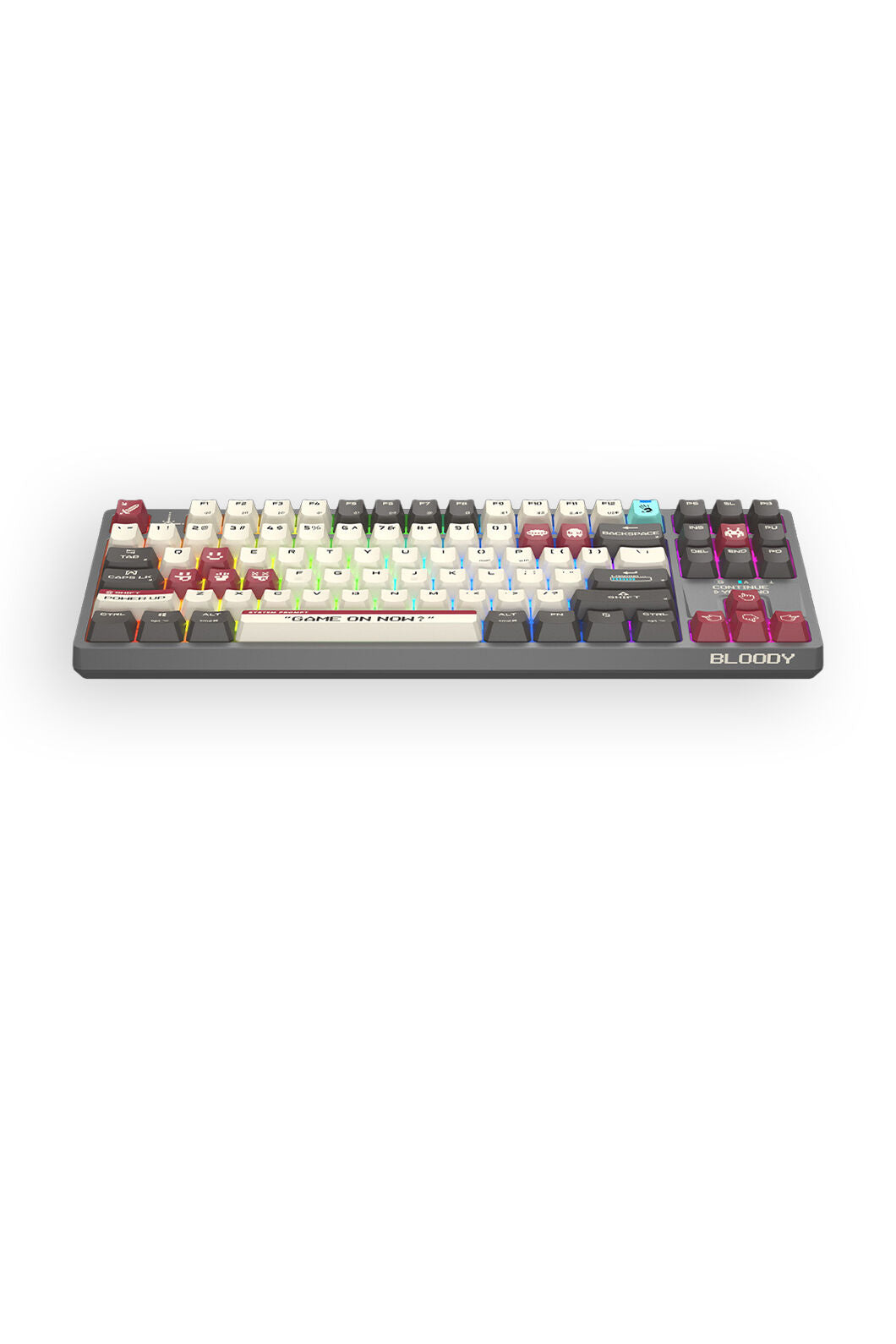 BLOODY - Bloody WS87 Pixels Red TKL Dual Core Wireless Mechanical Keyboard - pixels-red