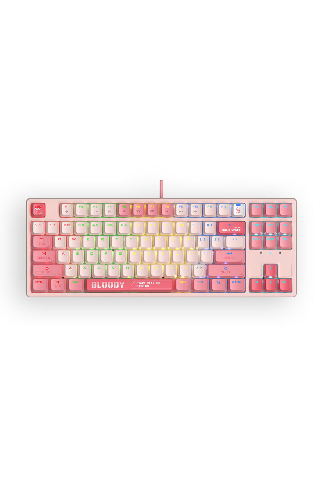 Bloody S87 Energy Pink TKL BLMS Mechanical Keyboard | Electronic