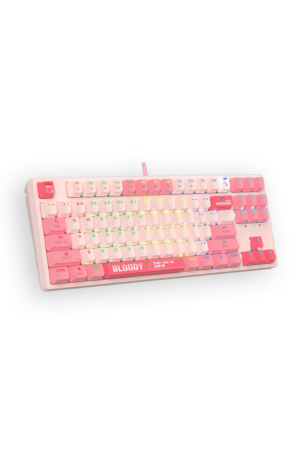 Bloody S87 Energy Pink TKL BLMS Mechanical Keyboard | Electronic