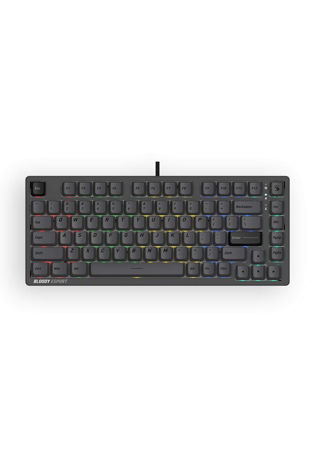 BLOODY - Bloody MS76 Iron Grey 75% Magnetic Hall Effect RGB Gaming Keyboard - iron-grey