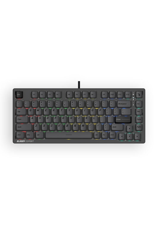BLOODY - Bloody MS76 Iron Grey 75% Magnetic Hall Effect RGB Gaming Keyboard - iron-grey