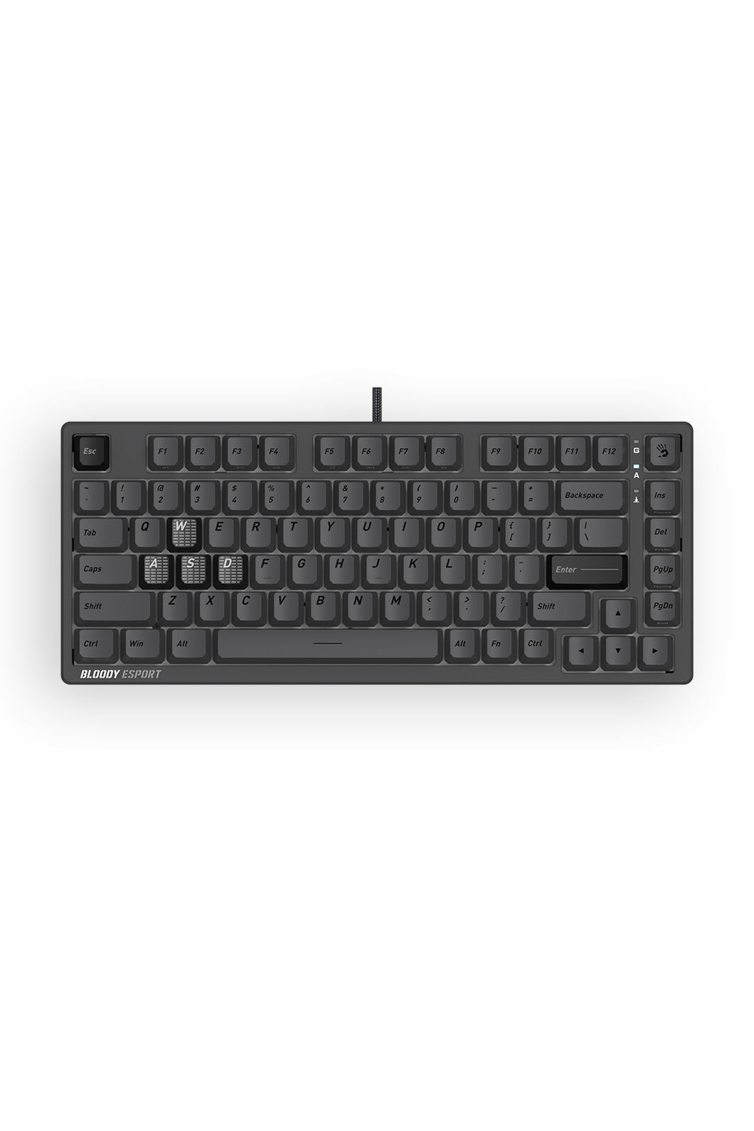 BLOODY - Bloody MS76 Iron Grey 75% Magnetic Hall Effect RGB Gaming Keyboard - iron-grey