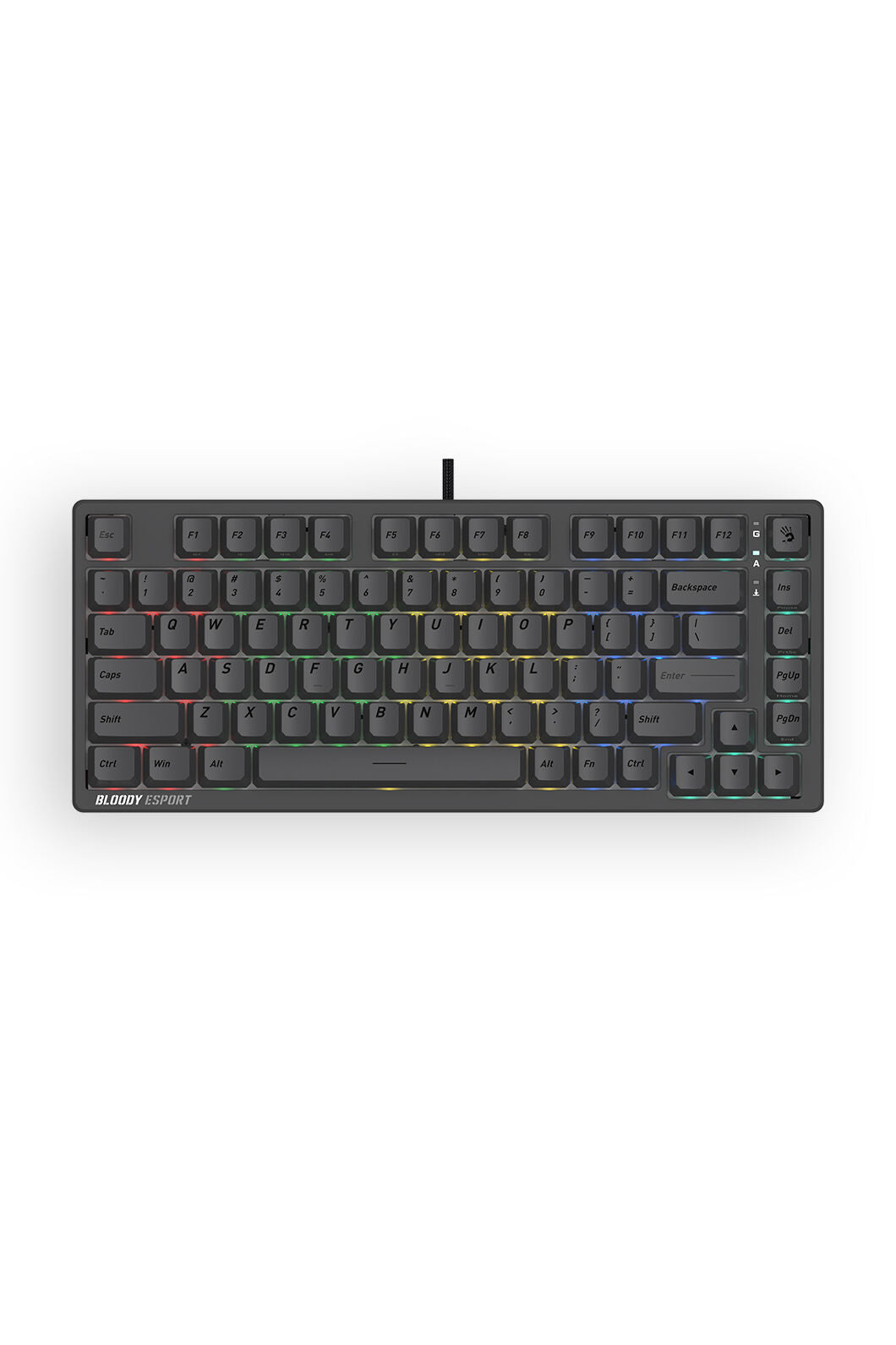 BLOODY - Bloody MS76 Iron Grey 75% Magnetic Hall Effect RGB Gaming Keyboard - iron-grey