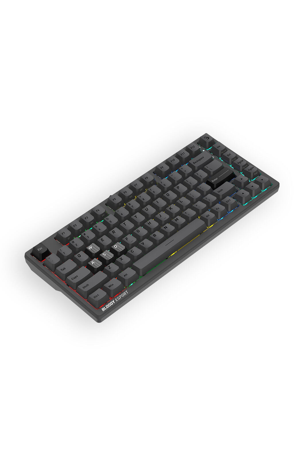 BLOODY - Bloody MS76 Iron Grey 75% Magnetic Hall Effect RGB Gaming Keyboard - iron-grey