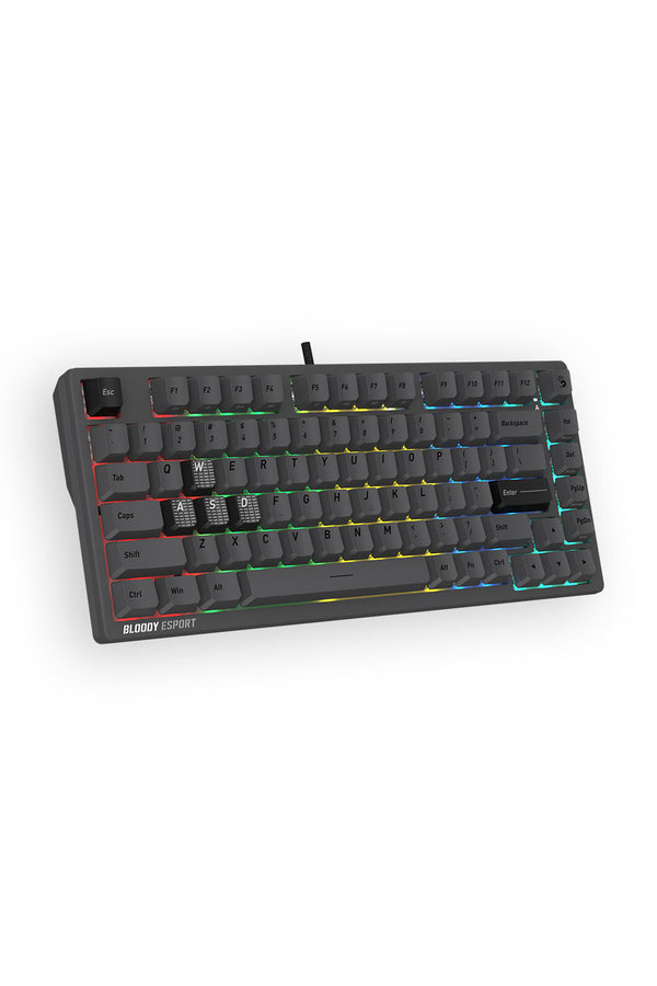 BLOODY - Bloody MS76 Iron Grey 75% Magnetic Hall Effect RGB Gaming Keyboard - iron-grey