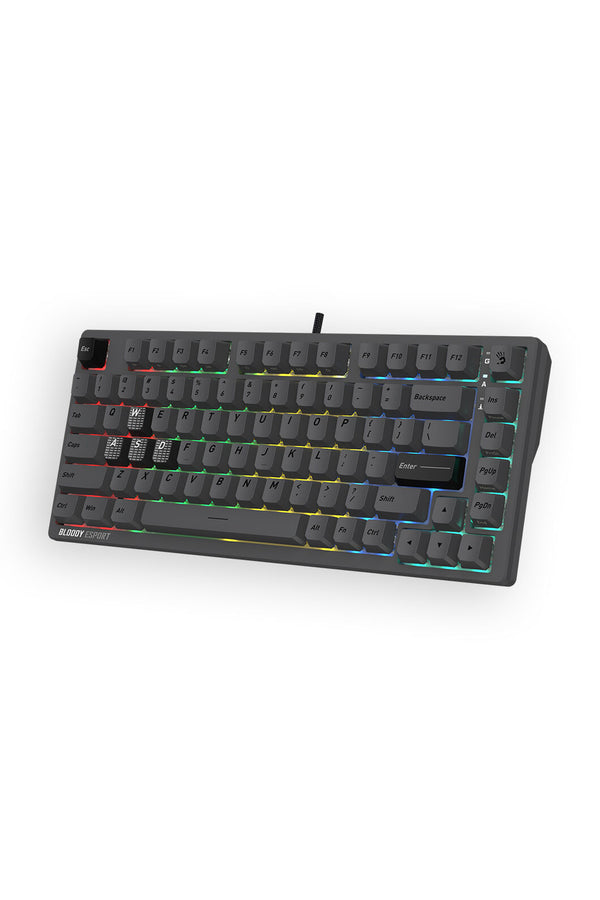 BLOODY - Bloody MS76 Iron Grey 75% Magnetic Hall Effect RGB Gaming Keyboard - iron-grey