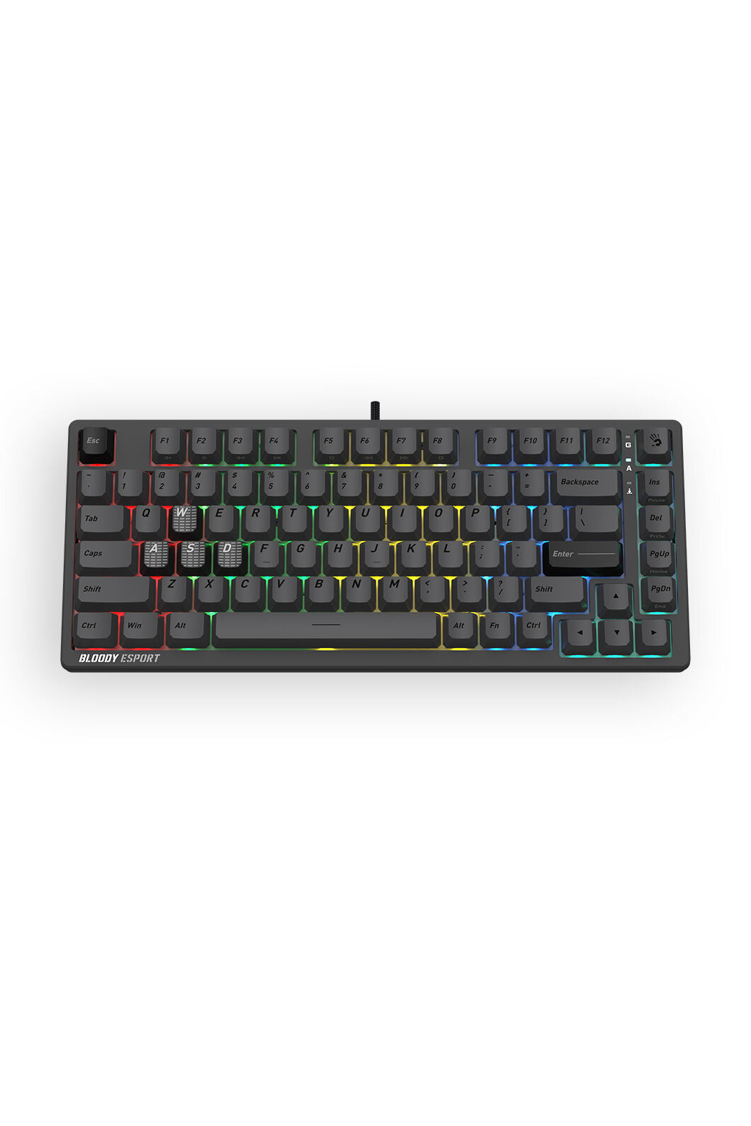 BLOODY - Bloody MS76 Iron Grey 75% Magnetic Hall Effect RGB Gaming Keyboard - iron-grey