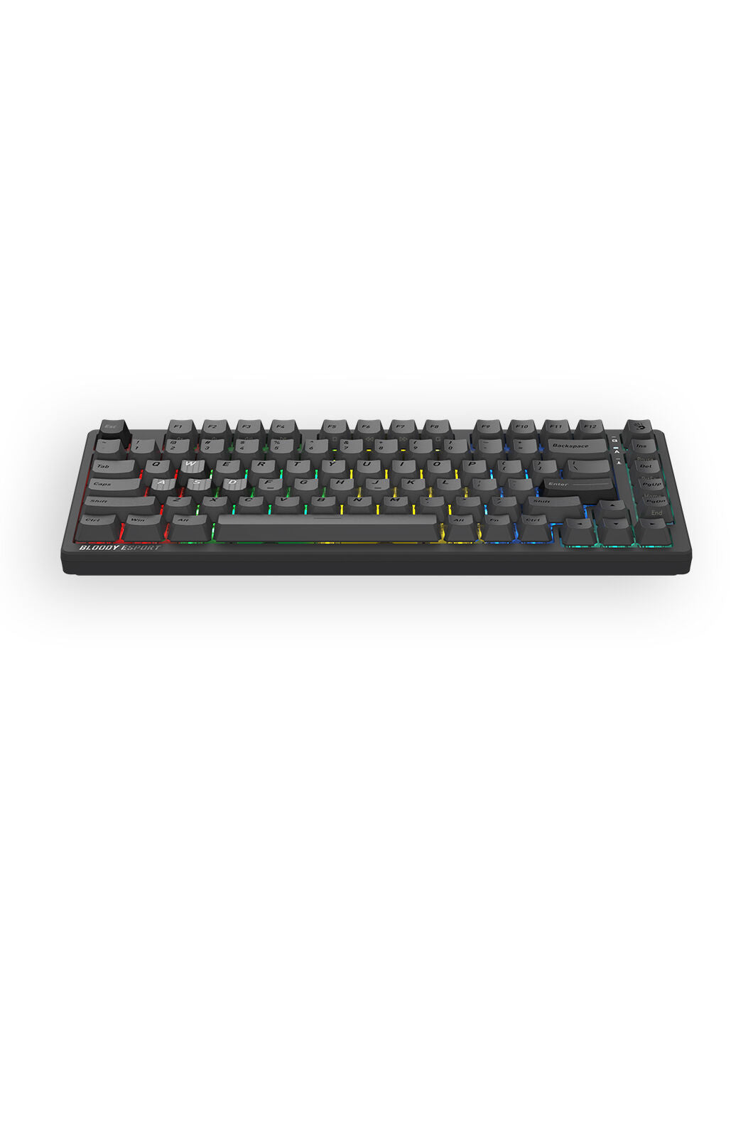 BLOODY - Bloody MS76 Iron Grey 75% Magnetic Hall Effect RGB Gaming Keyboard - iron-grey