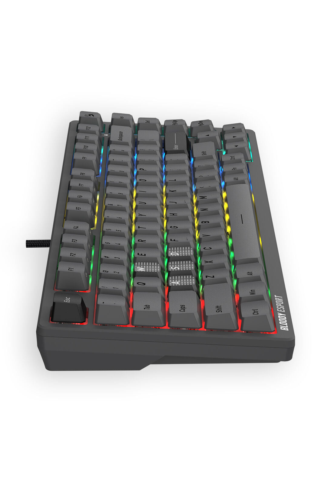 BLOODY - Bloody MS76 Iron Grey 75% Magnetic Hall Effect RGB Gaming Keyboard - iron-grey