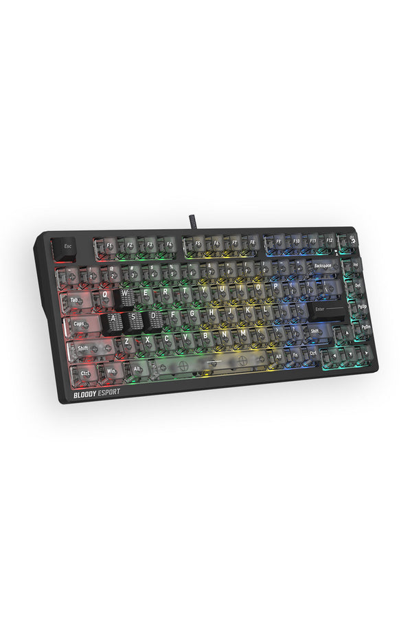 BLOODY - Bloody MS76 Stellar Black 75% Magnetic Hall Effect RGB Gaming Keyboard - stella-black