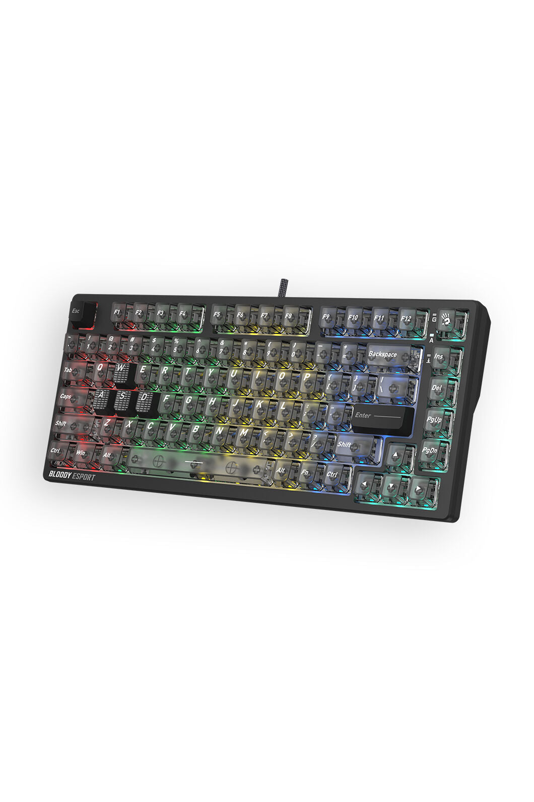 BLOODY - Bloody MS76 Stellar Black 75% Magnetic Hall Effect RGB Gaming Keyboard - stella-black