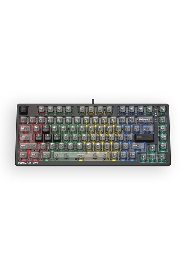BLOODY - Bloody MS76 Stellar Black 75% Magnetic Hall Effect RGB Gaming Keyboard - stella-black
