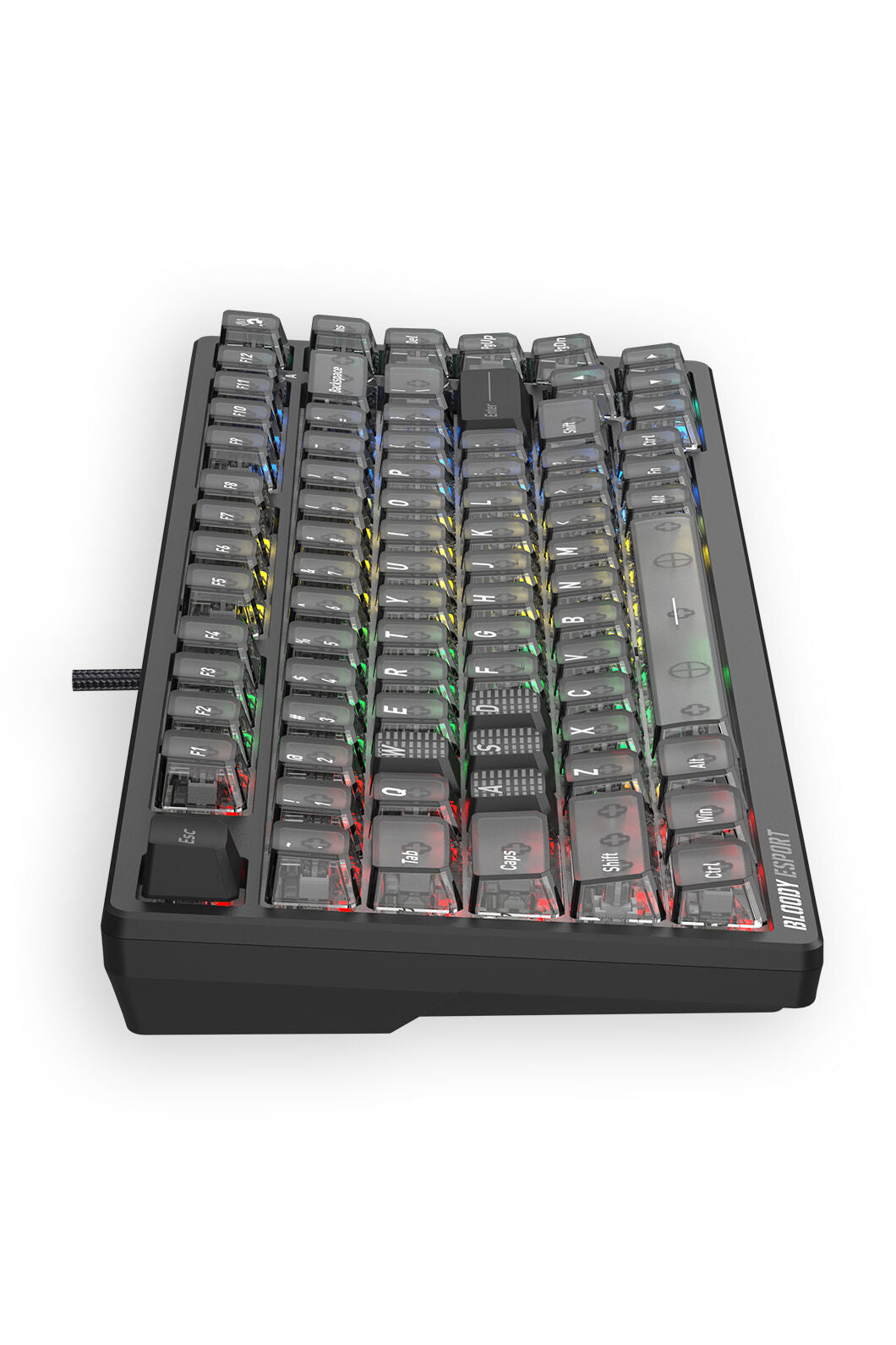 BLOODY - Bloody MS76 Stellar Black 75% Magnetic Hall Effect RGB Gaming Keyboard - stella-black
