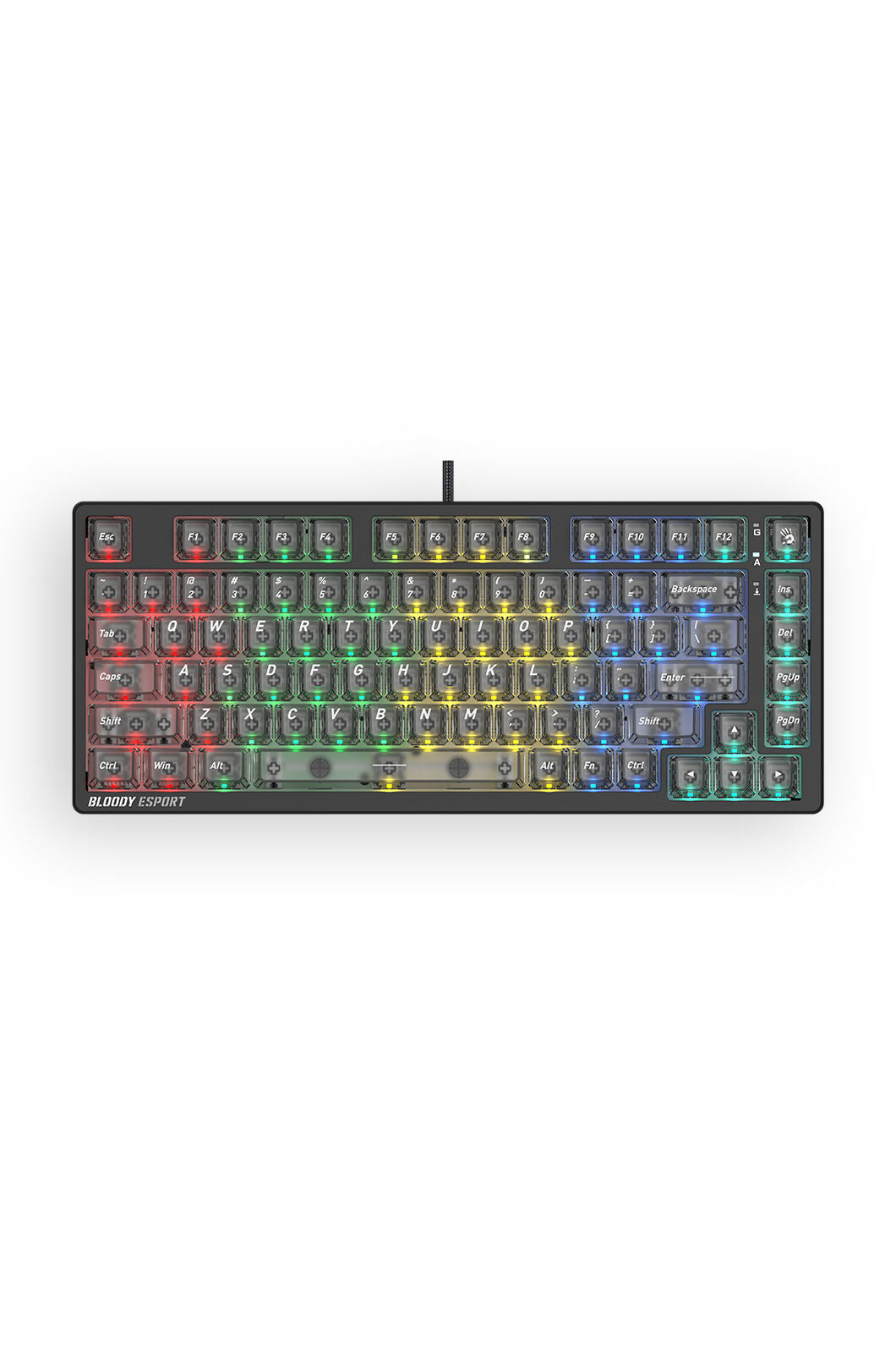 BLOODY - Bloody MS76 Stellar Black 75% Magnetic Hall Effect RGB Gaming Keyboard - stella-black