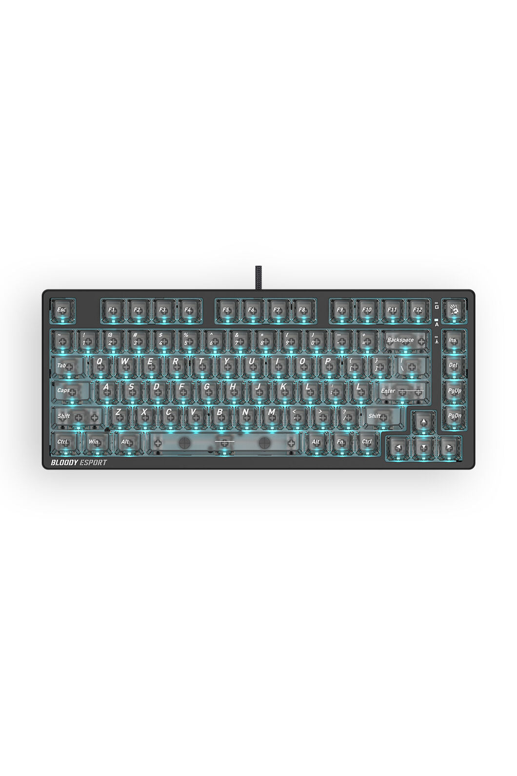 BLOODY - Bloody MS76 Stellar Black 75% Magnetic Hall Effect RGB Gaming Keyboard - stella-black