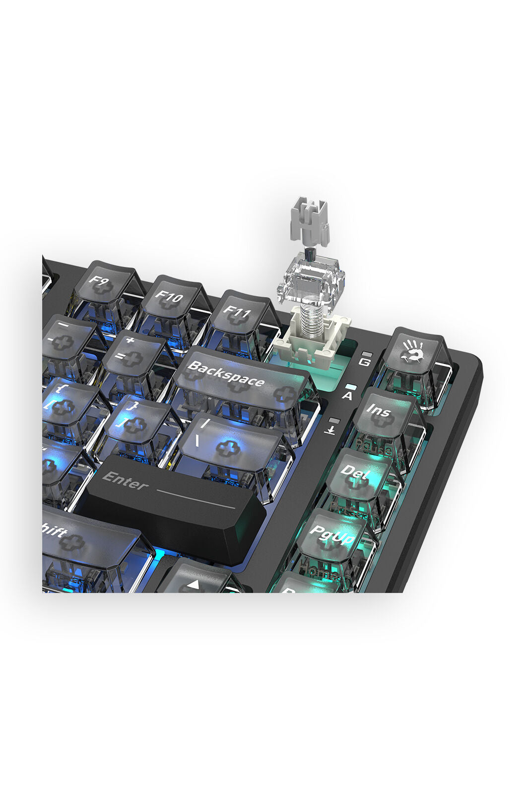 BLOODY - Bloody MS76 Stellar Black 75% Magnetic Hall Effect RGB Gaming Keyboard - stella-black