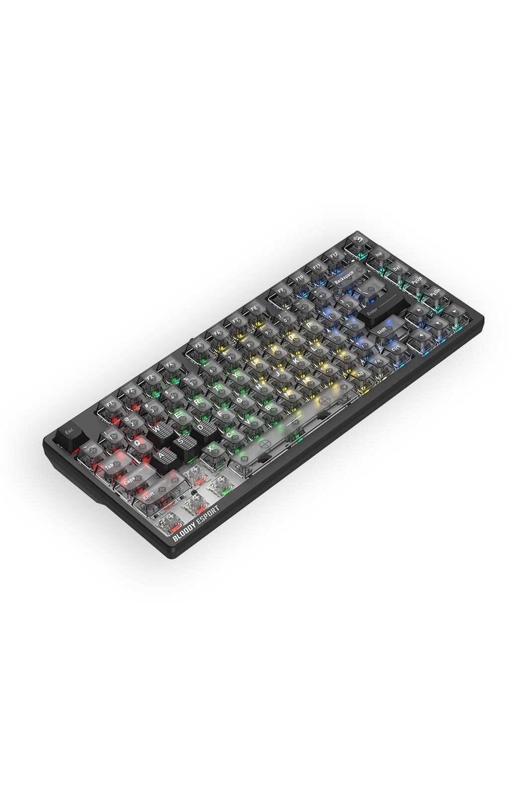 BLOODY - Bloody MS76 Stellar Black 75% Magnetic Hall Effect RGB Gaming Keyboard - stella-black
