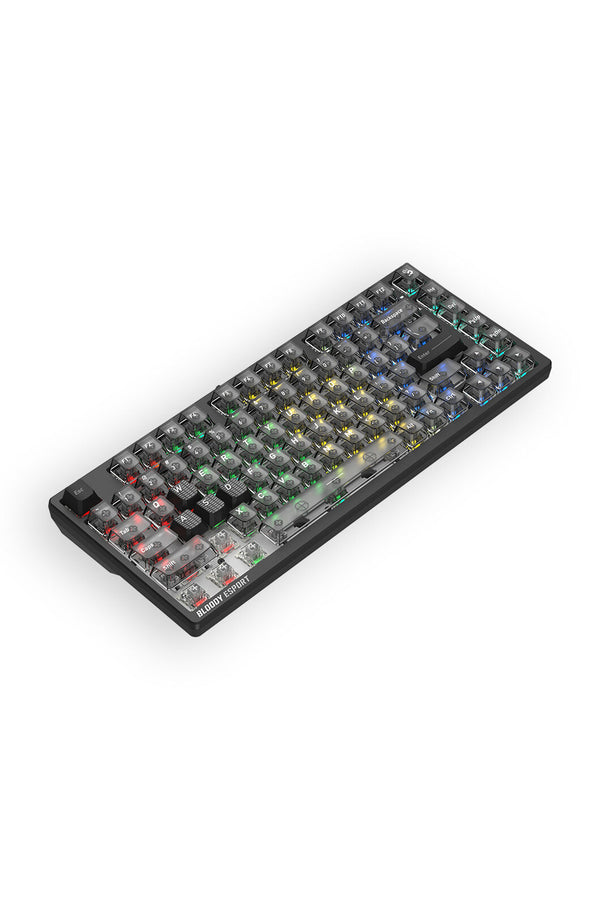 BLOODY - Bloody MS76 Stellar Black 75% Magnetic Hall Effect RGB Gaming Keyboard - stella-black