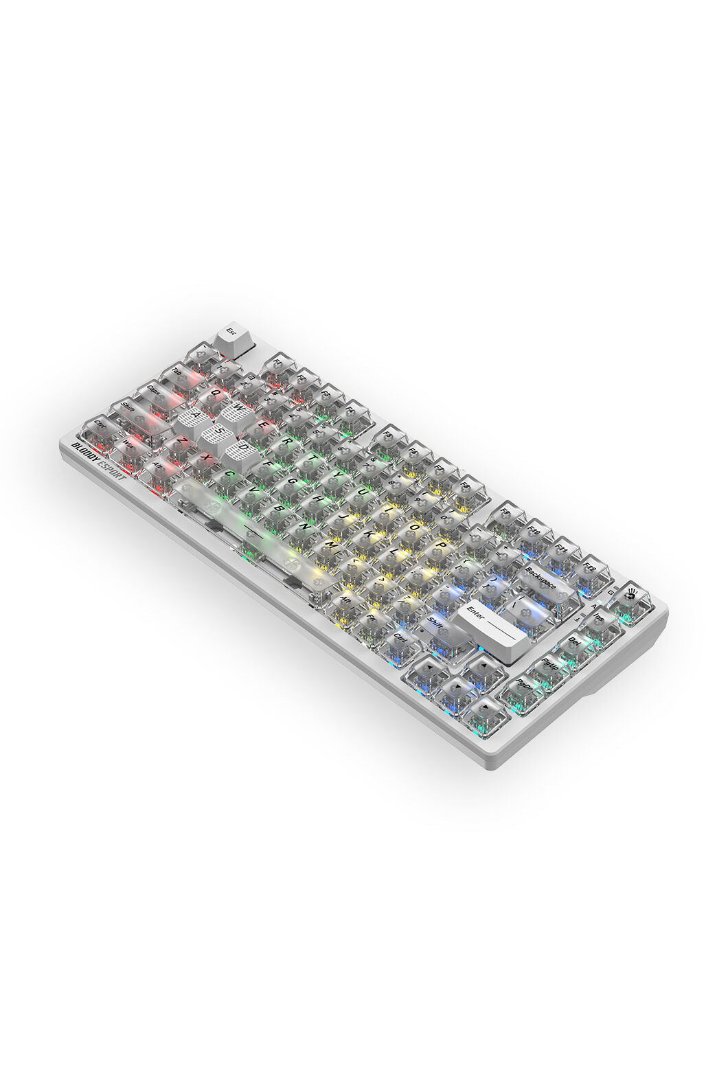 BLOODY - Bloody MS76 Crystal White 75% Magnetic Hall Effect RGB Gaming Keyboard - crystal-white