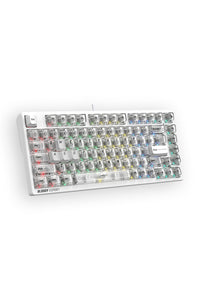 BLOODY - Bloody MS76 Crystal White 75% Magnetic Hall Effect RGB Gaming Keyboard - crystal-white