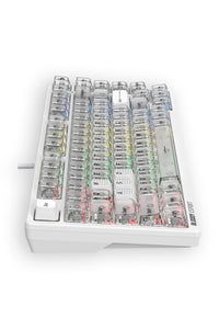 BLOODY - Bloody MS76 Crystal White 75% Magnetic Hall Effect RGB Gaming Keyboard - crystal-white