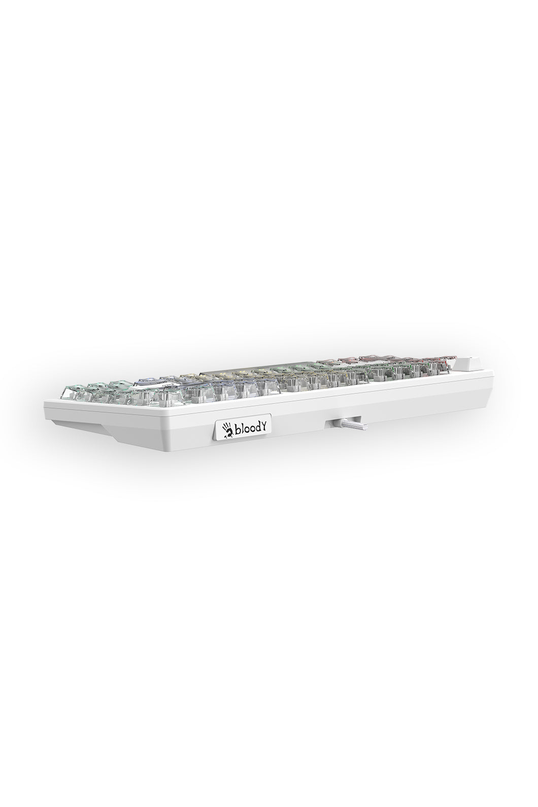 BLOODY - Bloody MS76 Crystal White 75% Magnetic Hall Effect RGB Gaming Keyboard - crystal-white