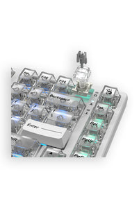 BLOODY - Bloody MS76 Crystal White 75% Magnetic Hall Effect RGB Gaming Keyboard - crystal-white