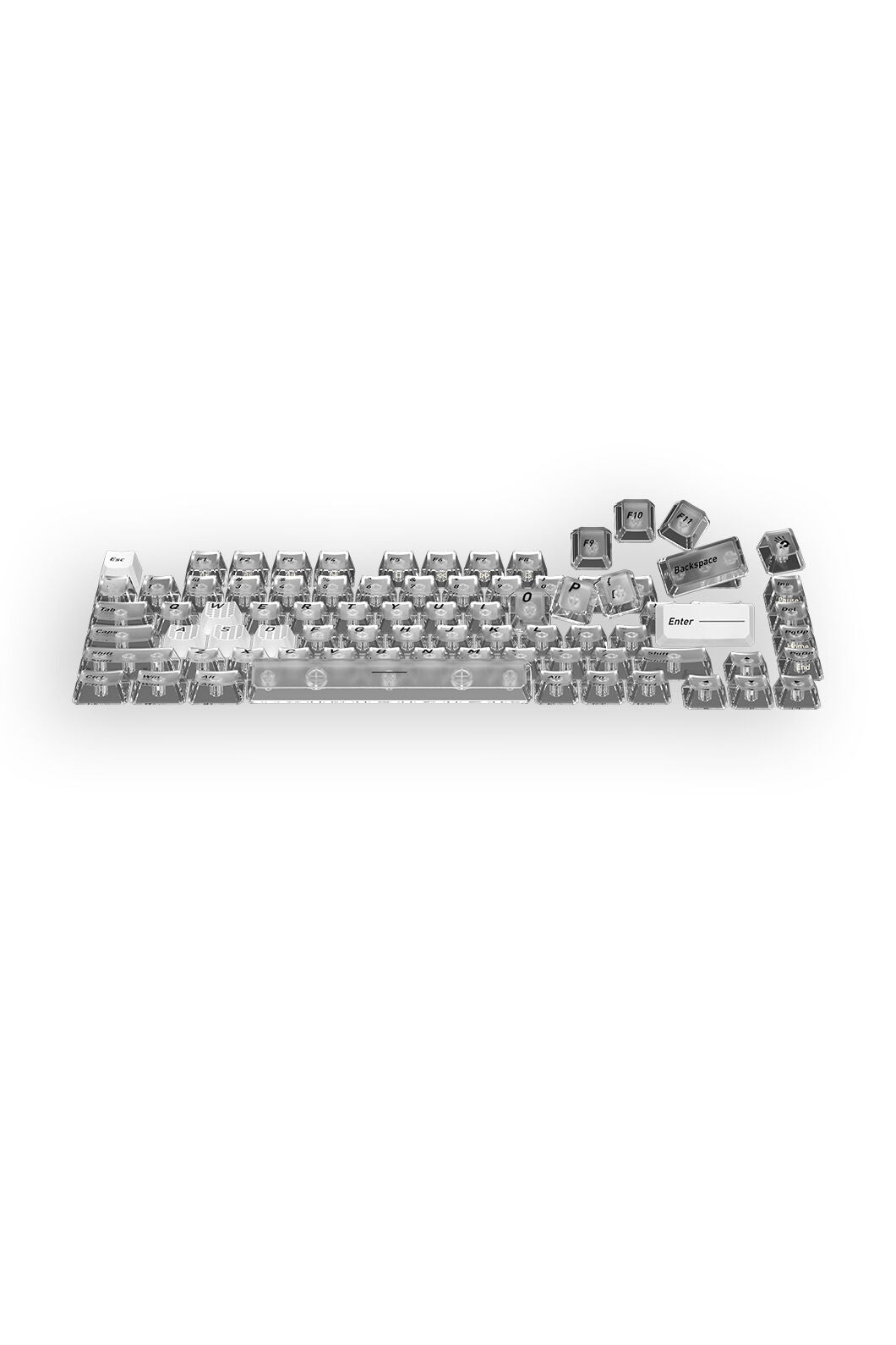 BLOODY - Bloody MS76 Crystal White 75% Magnetic Hall Effect RGB Gaming Keyboard - crystal-white