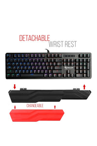 BLOODY - Bloody B975 Black Light Strike Optical Mechanical RGB Gaming Keyboard Orange Switch - black