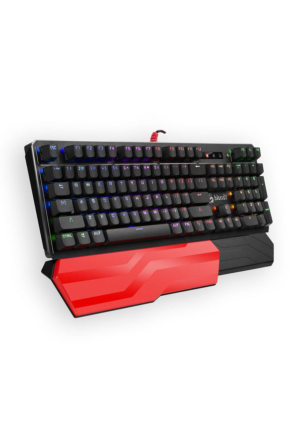 BLOODY - Bloody B975 Black Light Strike Optical Mechanical RGB Gaming Keyboard Orange Switch - black