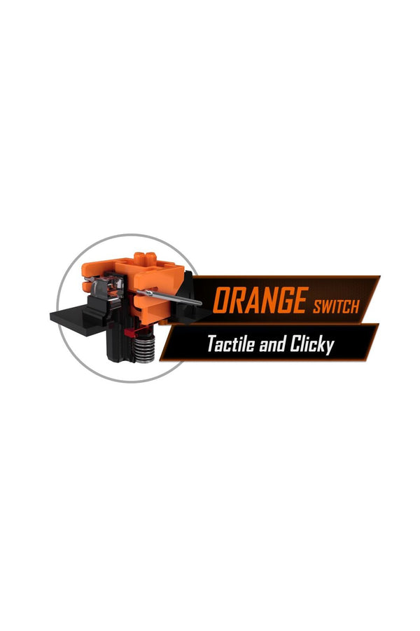 BLOODY - Bloody B975 Black Light Strike Optical Mechanical RGB Gaming Keyboard Orange Switch - black