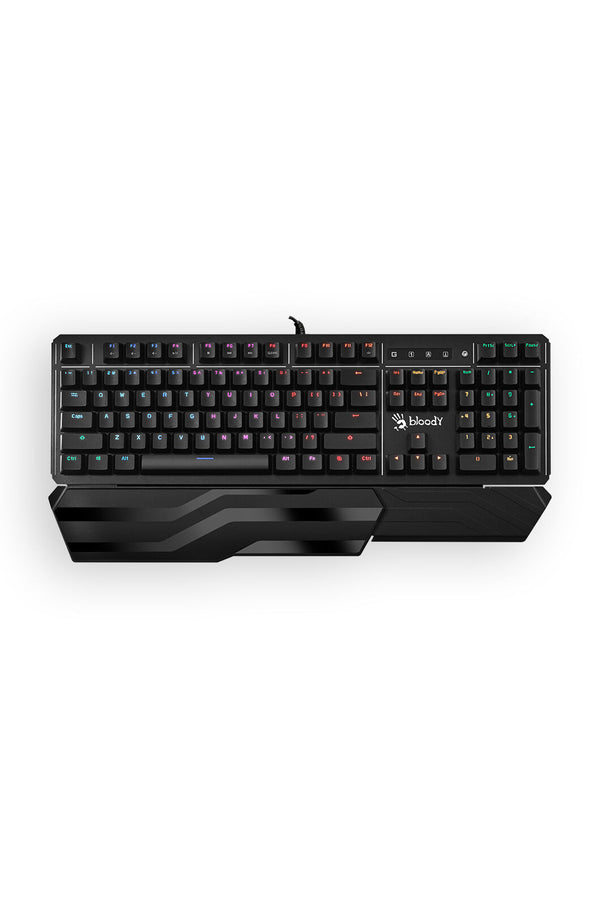 BLOODY - Bloody B975 Black Light Strike Optical Mechanical RGB Gaming Keyboard Brown Switch - black