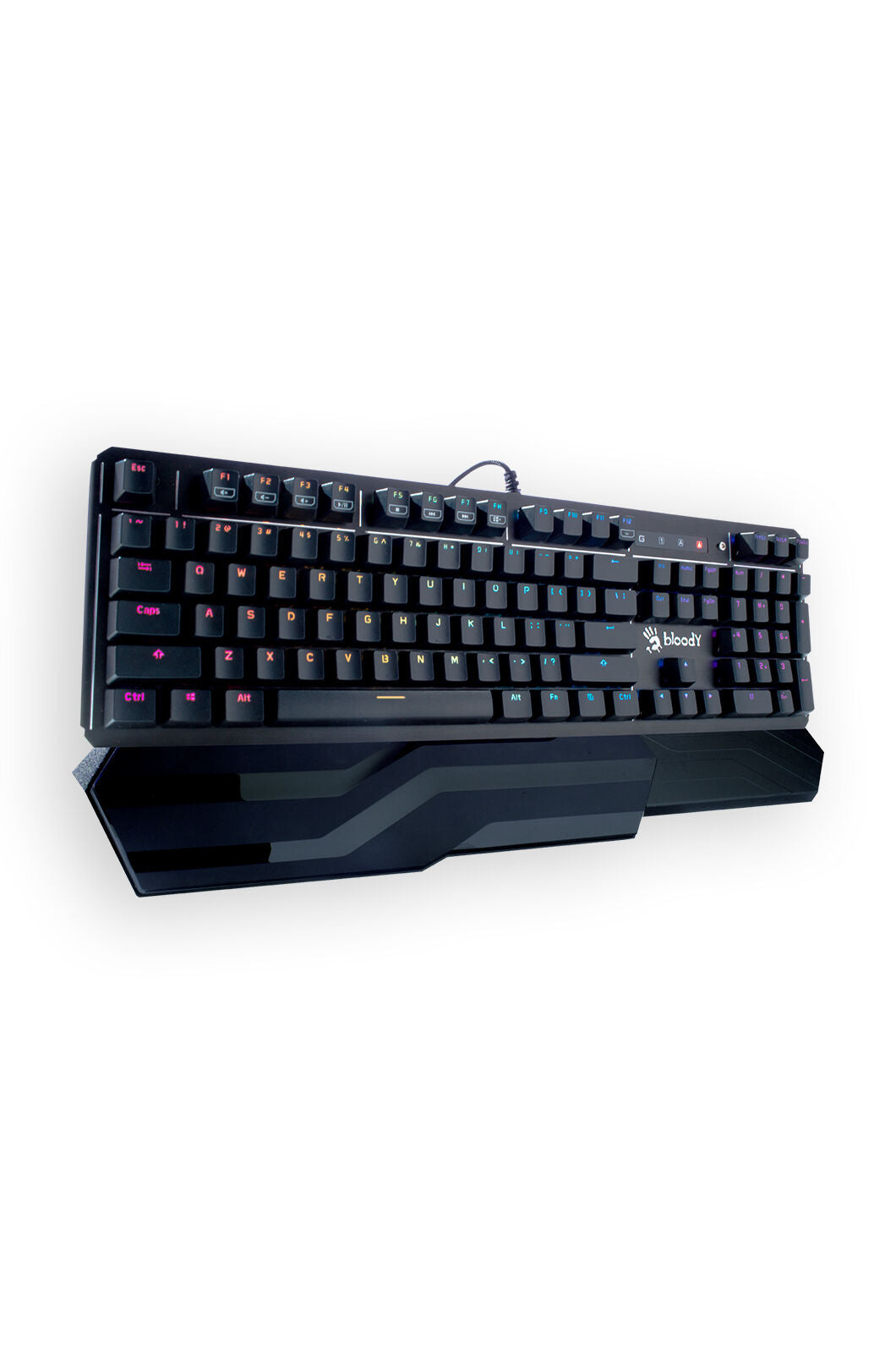 BLOODY - Bloody B975 Black Light Strike Optical Mechanical RGB Gaming Keyboard Brown Switch - black
