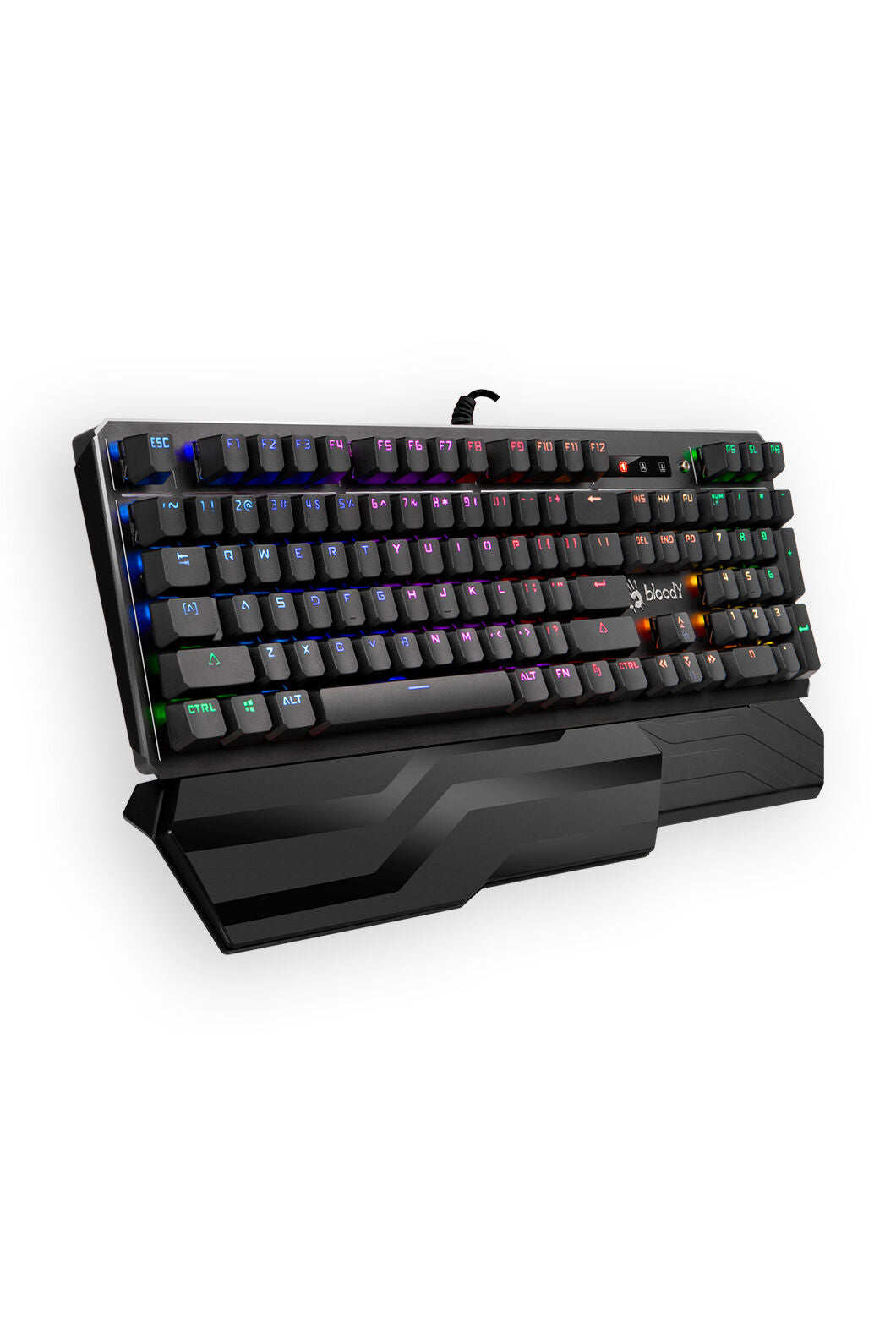 BLOODY - Bloody B975 Black Light Strike Optical Mechanical RGB Gaming Keyboard Brown Switch - black