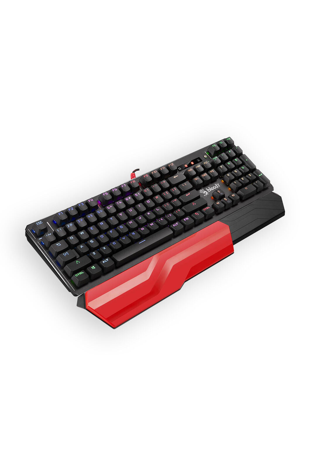 BLOODY - Bloody B975 Black Light Strike Optical Mechanical RGB Gaming Keyboard Brown Switch - black