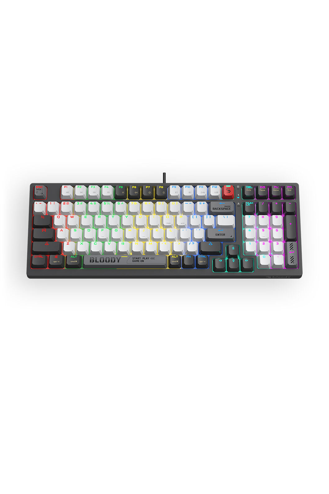 BLOODY - Bloody WS98 Bloody Grey 80% Dual Core Wireless Mechanical Keyboard - bloody-grey