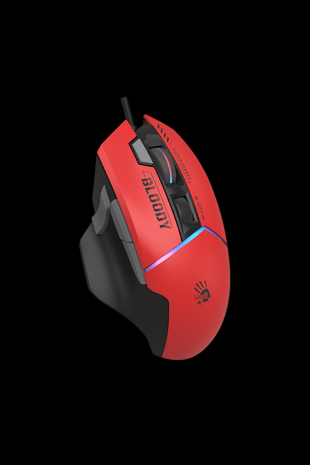 BLOODY - W95 Ultra Ex-Fire 5-Zone Mouse - sports-red