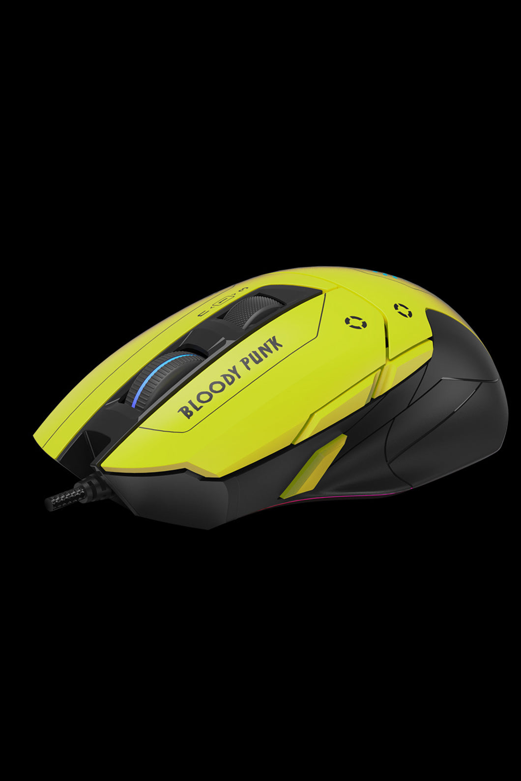 BLOODY - W70 Max-AC RGB 10,000CPI Mouse - punk-yellow